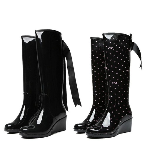 womens knee high rubber boots
